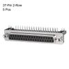 uxcell Pack of 5 D-sub Connector Female Socket 37-pin 2-Row Black view 2