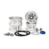 HoBao 230117S CNC Aluminum 1.9" Beadlock Ring 6 Spoke Wheels (2) Silver view 1