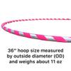 SpinMajik 36" Pink Hula Hoop for Kids or Adults | Lighter Weight Yet Sturdy | Large Diameter view 2