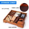 GSE Games & Sports Expert Wooden 7-in-1 Chess, Checkers, Backgammon, Dominoes, Cribbage Board, Playing Card & Poker Dice Game Combo Set (Deluxe) view 4