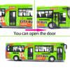 Ailejia City Bus Toy Die Cast Pull Back Buses Vehicles Mini Car Diecast Model Car Toys Lights and Music (Green) view 3