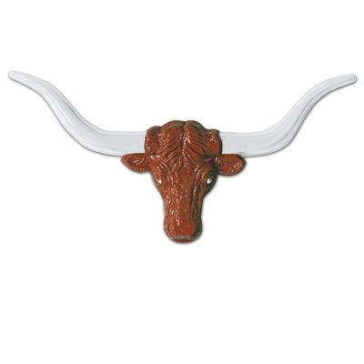Longhorn Steer Head Plastic Decoration, 33" - 1 Pc.