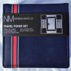 Neiman Marcus Striped Faux-Leather Travel Poker Set view 1