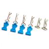 MOHERO Metal RC Body Clips Pins with Pull Tabs for 1/10 Axial SCX10 RC Model Crawler Car Pack of 6 (Blue) view 1