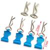 MOHERO Metal RC Body Clips Pins with Pull Tabs for 1/10 Axial SCX10 RC Model Crawler Car Pack of 6 (Blue) view 3