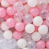 PlayMaty 100 Pieces Colorful Pit Balls Phthalate Free BPA Free Plastic Ocean Balls Crush Proof Stress Balls for Kids Playhouse Ball Pit Pool Accessories 2.1 Inches (100 Balls-Pink) view 1