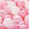 PlayMaty 100 Pieces Colorful Pit Balls Phthalate Free BPA Free Plastic Ocean Balls Crush Proof Stress Balls for Kids Playhouse Ball Pit Pool Accessories 2.1 Inches (100 Balls-Pink) view 2