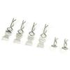 MOHERO Metal RC Body Clips Pins with Pull Tabs for 1/10 Axial SCX10 RC Model Crawler Car Pack of 6 (Silver) view 1