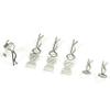 MOHERO Metal RC Body Clips Pins with Pull Tabs for 1/10 Axial SCX10 RC Model Crawler Car Pack of 6 (Silver) view 2