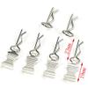 MOHERO Metal RC Body Clips Pins with Pull Tabs for 1/10 Axial SCX10 RC Model Crawler Car Pack of 6 (Silver) view 3