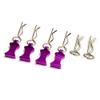 MOHERO Metal RC Body Clips Pins with Pull Tabs for 1/10 Axial SCX10 RC Model Crawler Car Pack of 6 (Purple) view 1