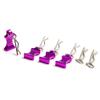 MOHERO Metal RC Body Clips Pins with Pull Tabs for 1/10 Axial SCX10 RC Model Crawler Car Pack of 6 (Purple) view 2