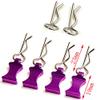 MOHERO Metal RC Body Clips Pins with Pull Tabs for 1/10 Axial SCX10 RC Model Crawler Car Pack of 6 (Purple) view 3