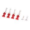 MOHERO Metal RC Body Clips Pins with Pull Tabs for 1/10 Axial SCX10 RC Model Crawler Car Pack of 6 (Red) view 1