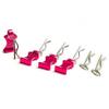 MOHERO Metal RC Body Clips Pins with Pull Tabs for 1/10 Axial SCX10 RC Model Crawler Car Pack of 6 (Rose Red) view 2