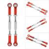 RC Truck Steering Rods, 2 Pcs Aluminium Alloy Steering Linkage Rods for Slash 1/10 Scale RC Truck Remote Control Car Spare Part Accessory (Red) view 2