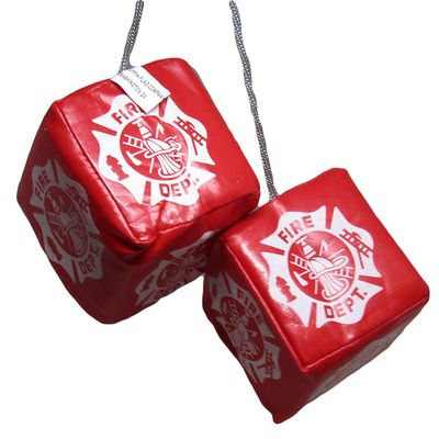 3" Fire Dept Department Fire Fighter Hanging Dice
