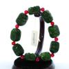 0.9" Bangle Bracelet China Certified Nature Hetian Nephrite Jade Arhat Hand Carved Bangle Bracelet 3780 view 1