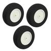 Aexit 3pcs RC Electrical equipment Model Toys Aircraft Plastic Hub Sponge Spoke Wheel Tire 60mm x 18mm view 1