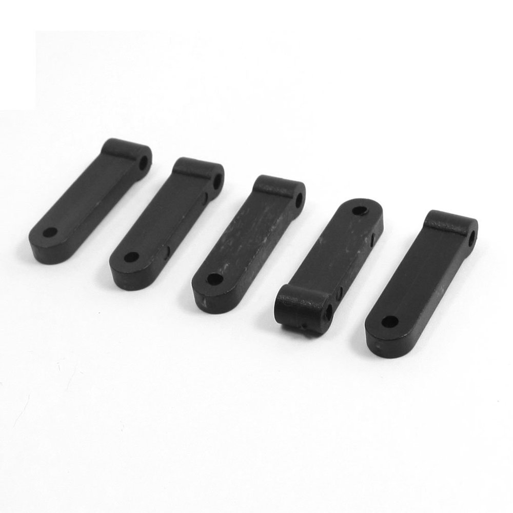 Aexit 5pcs RC Electrical equipment Remote Control Aircraft Parts 37.5x9.5x5mm Nylon Rocker Head Black