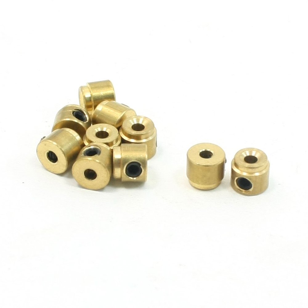 Aexit 10 Pcs Electrical equipment Gold Tone Brass Metal RC Plane Airplane Block Parts