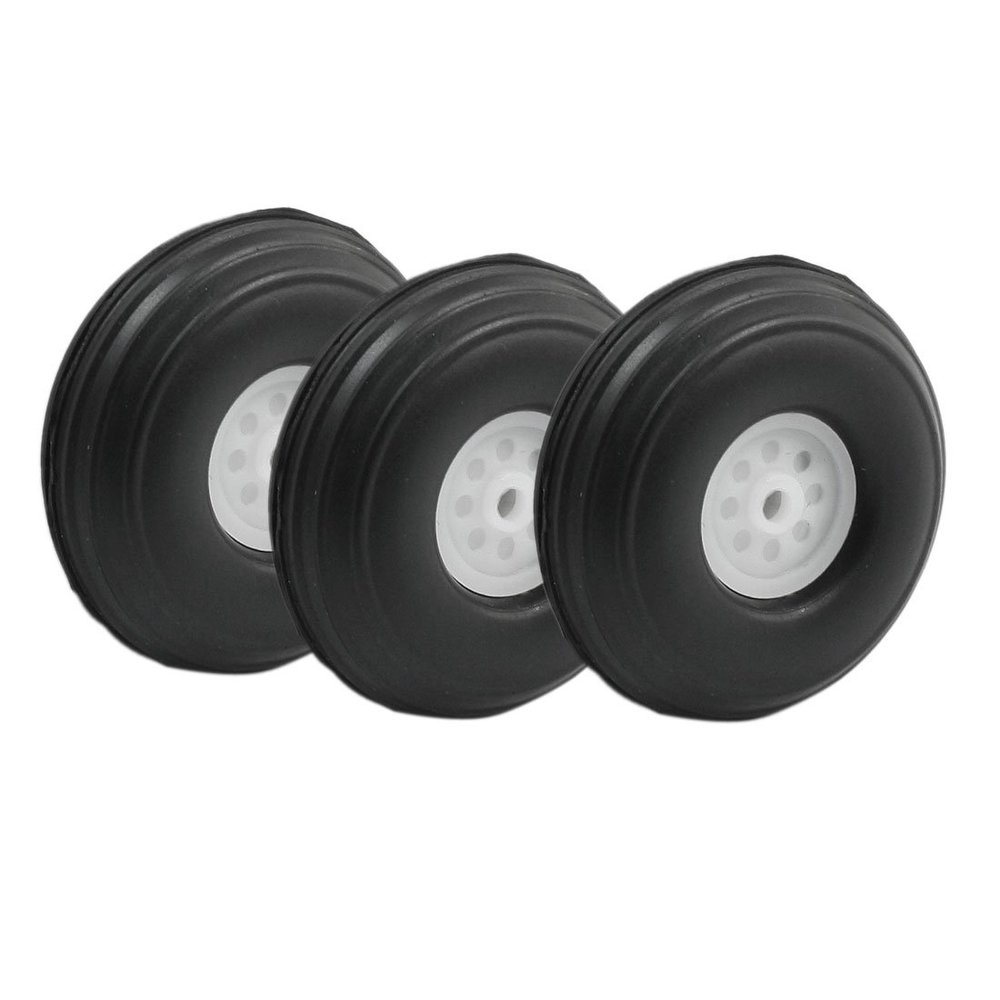 Aexit 3pcs RC Electrical equipment Remote Control Airplane DIY PU Tire Wheel D38mm H14mm d3mm