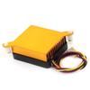 Aexit 4cm Brushless Electrical equipment Motor Aluminium Heatsink Cooling Fan Black Gold Tone view 2