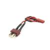 Aexit 13cm Long Electrical equipment 20AWG Black Red T Male to Female Connector Wire Cable Lead for RC Helicopter ESC Lipo Li-po Battery view 1