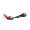 Aexit 13cm Long Electrical equipment 20AWG Black Red T Male to Female Connector Wire Cable Lead for RC Helicopter ESC Lipo Li-po Battery view 2