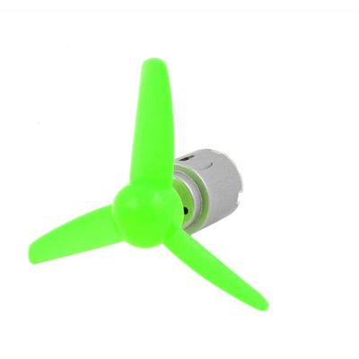 Aexit DC 6.0V Electrical equipment 0.13A 13500RPM Motor 80mm 3-Vanes Pointed Propeller Green