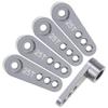 5-Pack Aluminum 28.5mm 25T Teeth Tooth Steering Half Servo Arm Horn for 1/10 Rc Hobby Model Car/Boat Futaba Traxxas Slash, Cojoys (Titanium) view 1