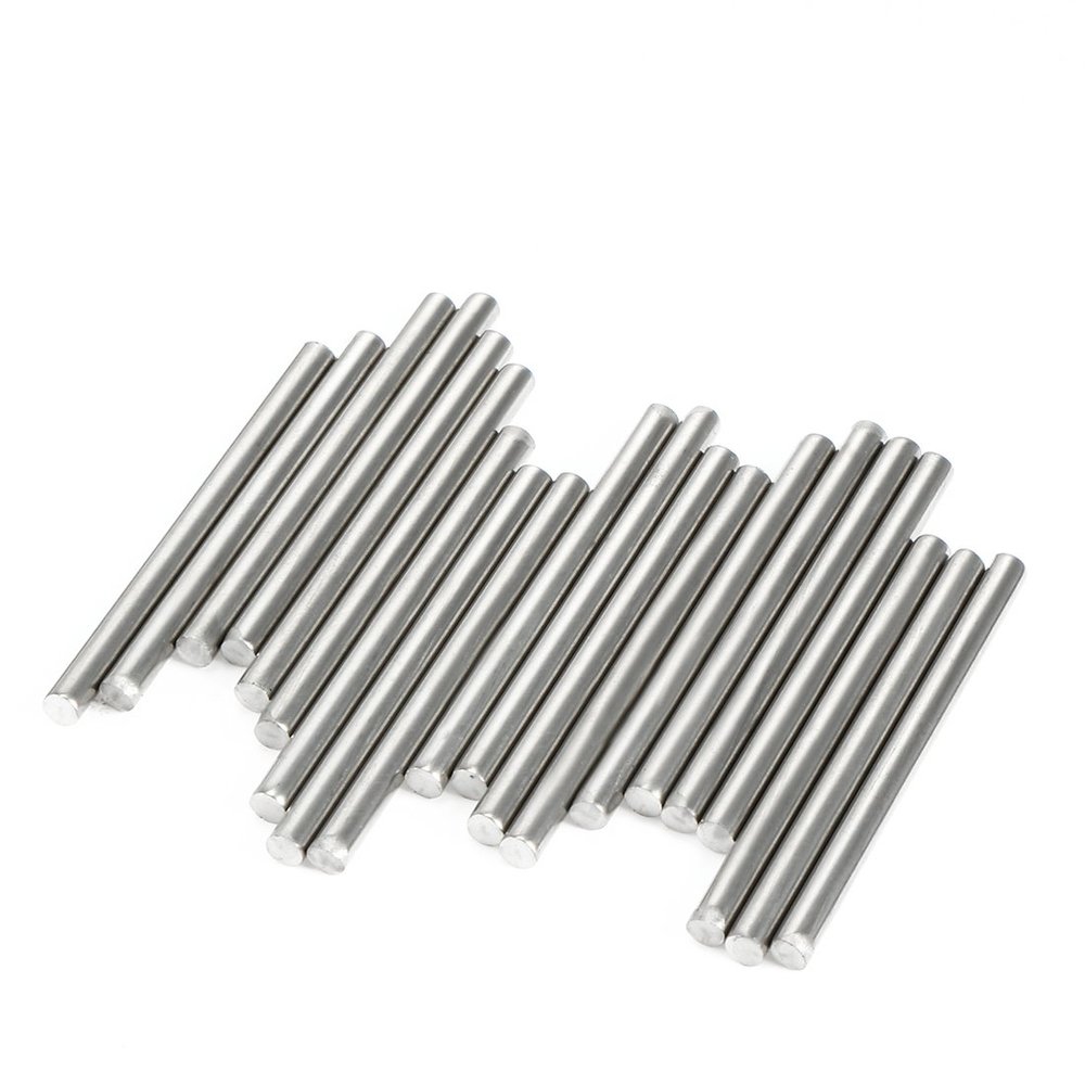 Aexit 20Pcs Stainless Electrical equipment Steel Round Shaft Rods Axles 3mm x 40mm for RC Toy Car