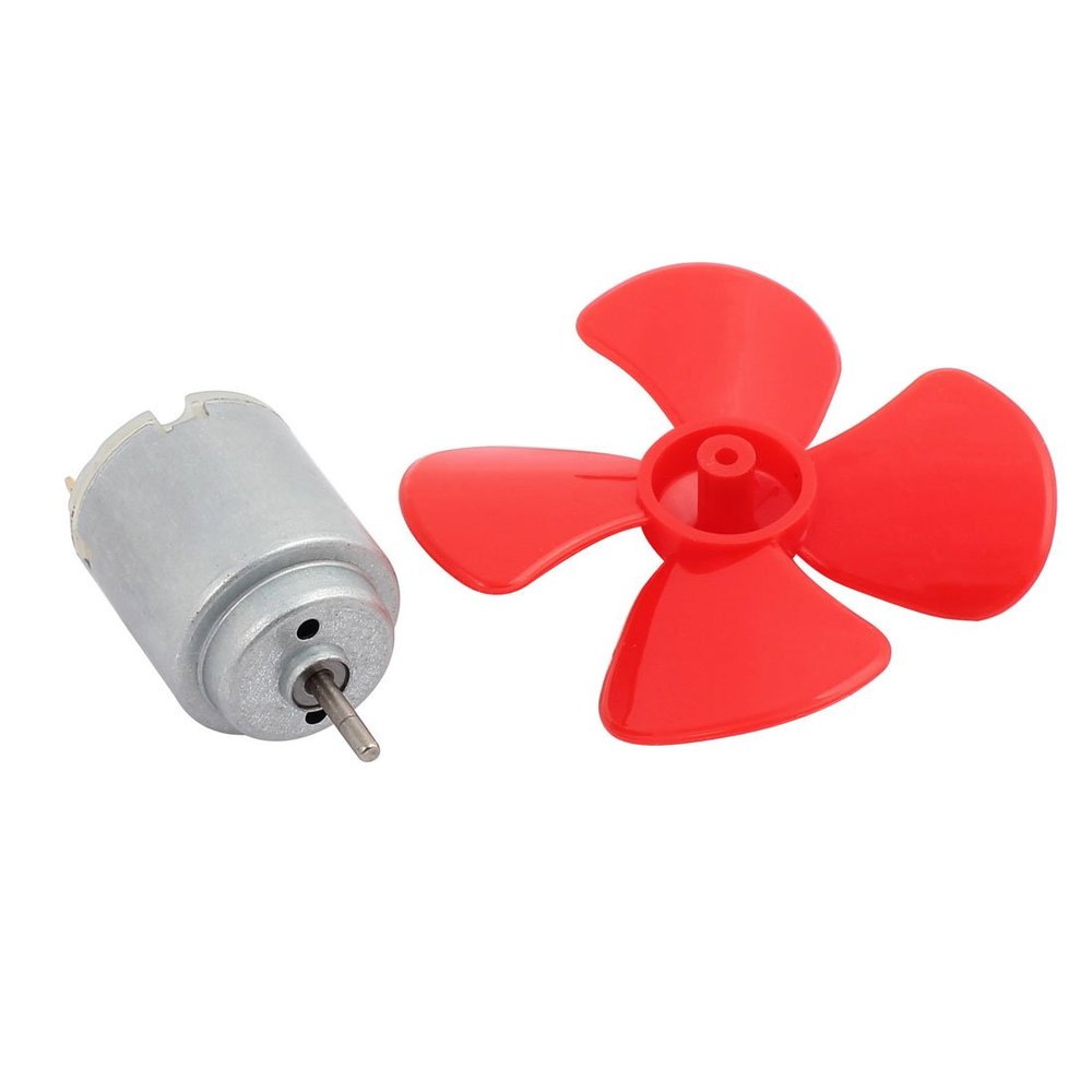 Aexit 2Pcs DC3V Electrical equipment 16500RPM 0.13A High Torque Motor 4 Vanes 56mm Dia DIY RC Propeller Red