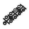 Aexit 2pcs Orange Electrical equipment Plastic RC Airplane Prop Propeller Paddle 9045 + Shaft Adapter Ring view 2