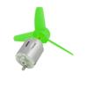 Aexit 5 Pcs Electrical equipment DC 6.0V 0.13A 5000RPM Motor 80mm 3-Vanes Pointed Propeller Green view 2