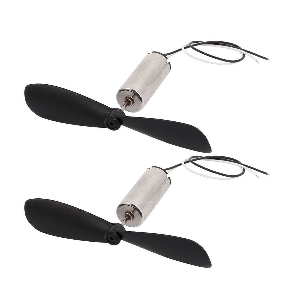 Aexit 2Pcs DC3V Electrical equipment 25000RPM 7mm x 16mm Motor w Helicopter CCW Propeller for RC Quadcopter