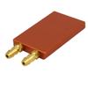 Aexit 5.5cmx2.5cmx0.5cm Double Electrical equipment Ways CNC Water Cooling Plate 2 Nipples for Brushless Electric RC Boat view 1
