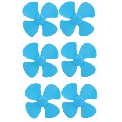 Aexit 6PCS Brushless Electrical equipment Motor 4 Vanes RC Boat Airplane Propeller 3-inch Dia Blue