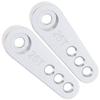 Aluminum 28.5mm 25T Teeth Tooth Steering Half Servo Arm Horn 2-Pack for 1/10 Rc Hobby Model Car/Boat Futaba Traxxas Slash, Cojoys (Silver) view 2