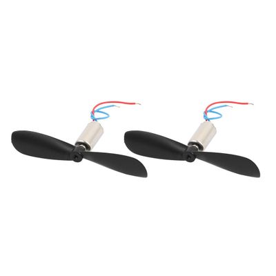 Aexit 2Pcs DC Electrical equipment 3.7V 50000RPM 6x12mm Motor w Helicopter CCW Propeller for RC Quadcopter