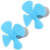 Aexit 2Pcs DC Electrical equipment 3V 17000RPM 0.13A High Torque Motor 4 Vanes 56mm Dia RC Propeller Blue view 1