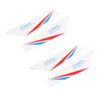 Aexit 4 Pcs Electrical equipment Plastic Replacements Wind Fan Main Rotor Vanes for RC Helicopter view 1