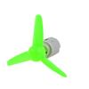 Aexit DC 6.0V Electrical equipment 0.13A 7000RPM Motor 80mm 3-Vanes Pointed Propeller Green view 1