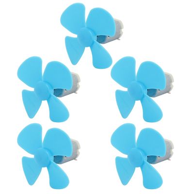 Aexit 5Pcs DC Electrical equipment 1.5V 3800RPM Large Torque Motor 4 Vanes 60mm Dia Propeller Blue for RC