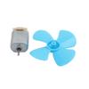 Aexit 5Pcs DC Electrical equipment 1.5V 3800RPM Large Torque Motor 4 Vanes 60mm Dia Propeller Blue for RC view 2