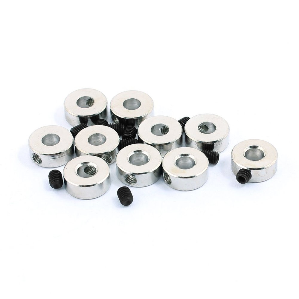 Aexit 10 Pcs Electrical equipment RC Airplane Landing Gear Wheel Stoppers 4.1mm Inner Dia 4.2x10mm w Screw