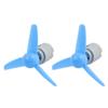 Aexit 2Pcs DC Electrical equipment 1.5V 2000RPM High Torque Motor 3 Vanes 80mm Dia Plastic Propeller Blue view 1