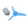 Aexit 2Pcs DC Electrical equipment 1.5V 2000RPM High Torque Motor 3 Vanes 80mm Dia Plastic Propeller Blue view 2