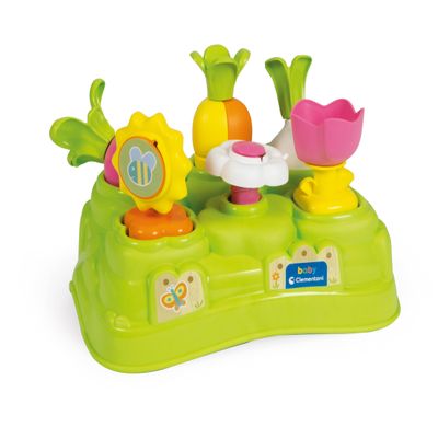 Clementoni- Baby Gardening Set: Sensory Play for Toddlers, 6 Colourful Pieces (Flowers & Vegetables), Eco-Friendly, Promoting Motor Skills & Dexterity (10+ Months)