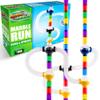 Marble Genius Marble Run Pipe & Sphere Accessory Add-on Set - 10 Pcs Total (4 Pipes, a Ramp, 5 Spheres), Alternating, Straight, & Tubes for Creating Exciting Mazes, Tracks, Runs, and Races view 1
